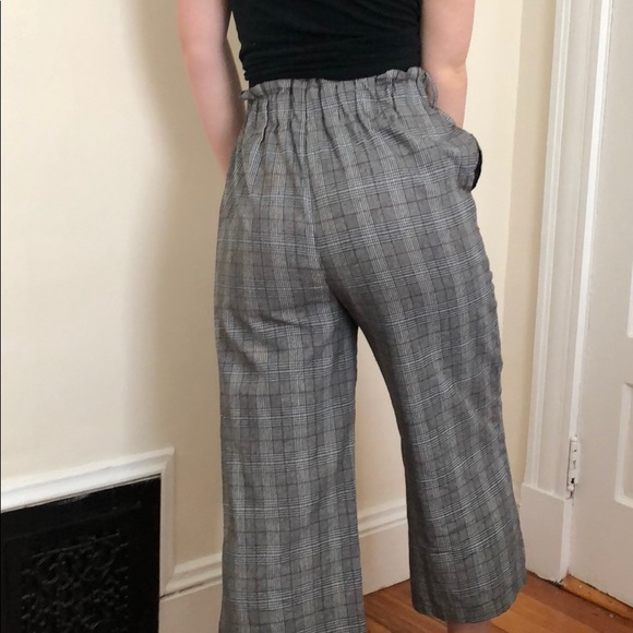 Plaid cropped wide leg - Picture 3 of 3